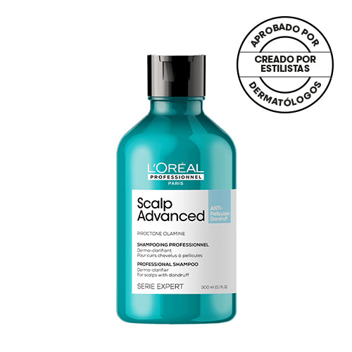 Shampoo Dermolimpiador Anti-Caspa Scalp Advanced Lóreal 300 ML