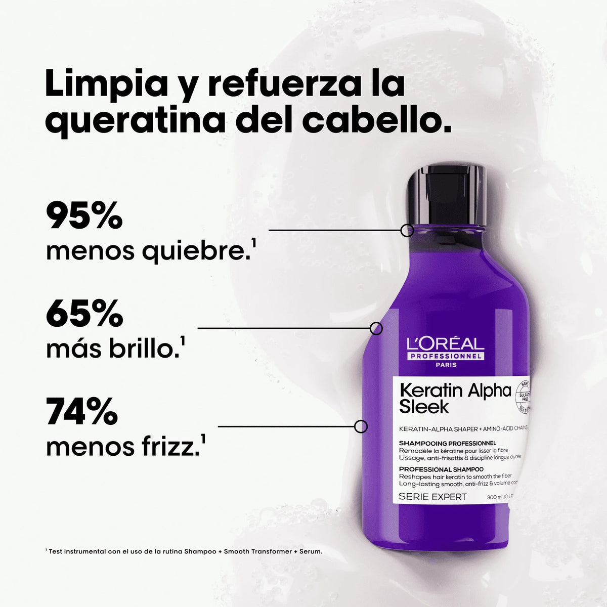 Shampoo Keratin Alpha Sleek LOREAL ( 300 ML)
