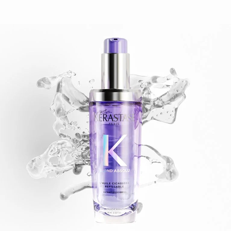 Aceite Huile Cicagloss Blond Absolut KERASTASE (RECARGABLE) (75 ML)
