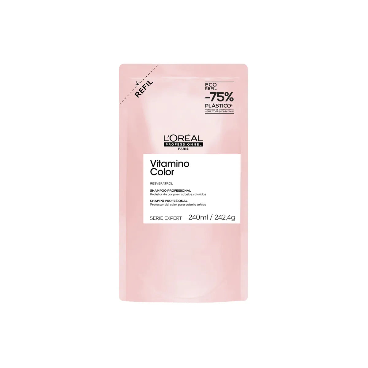 Shampoo Vitamino Color Resveratrol LOREAL (RECARGA) (240 ML)