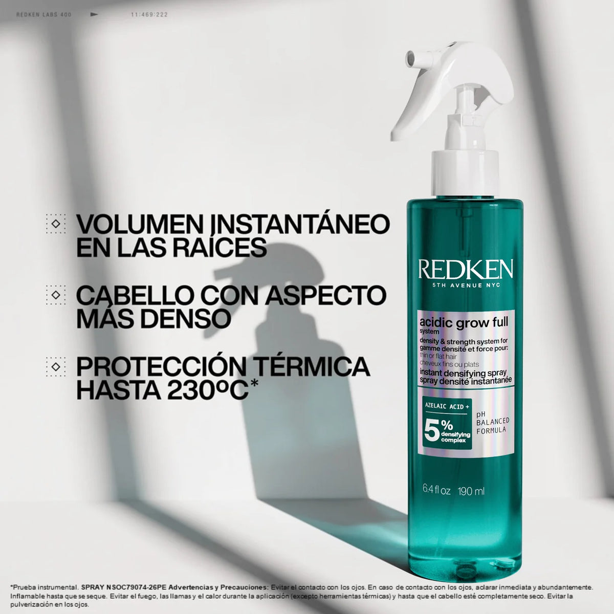 Spray densifying instant Acidic Grow Full REDKEN (190 ML)