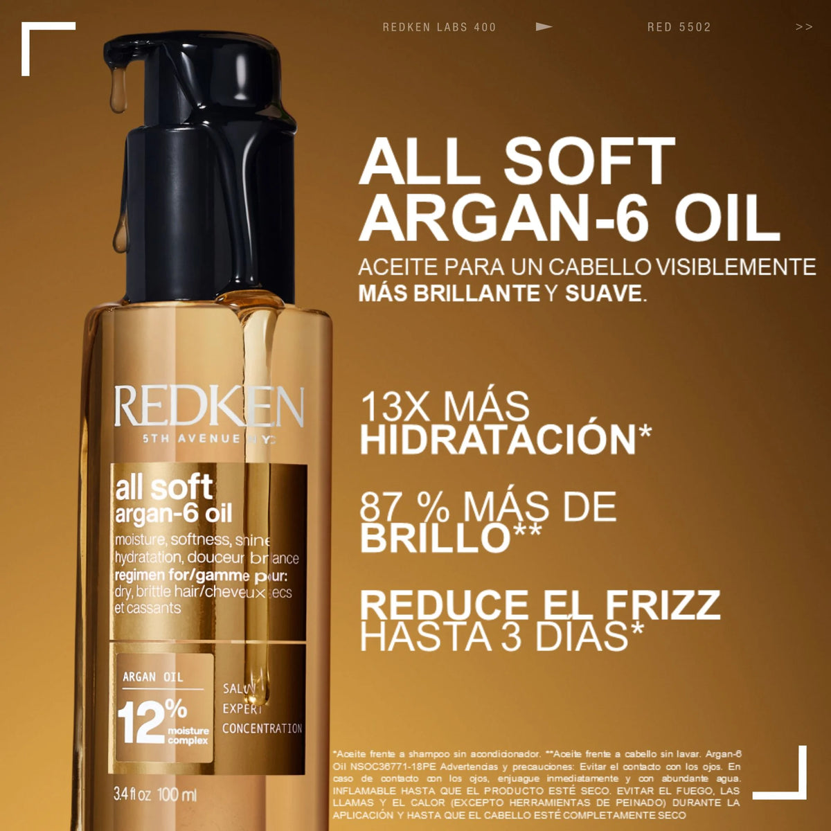 Aceite de Argan-6 Oil  All Soft REDKEN (100 ML)